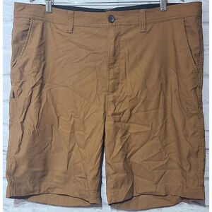 Prana Alameda Hiking Shorts Men's Size 40 Cafe Brown Flat Front Pockets Stretch